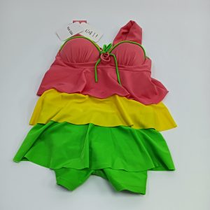 Voir Edit 游泳衣连体泳衣套装蛋糕裙四角泳衣