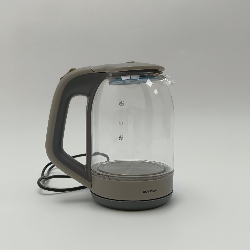 SOVIDER Electric Kettles Clear Glass Electric Kettle with Water Level Indicator, 1.8L