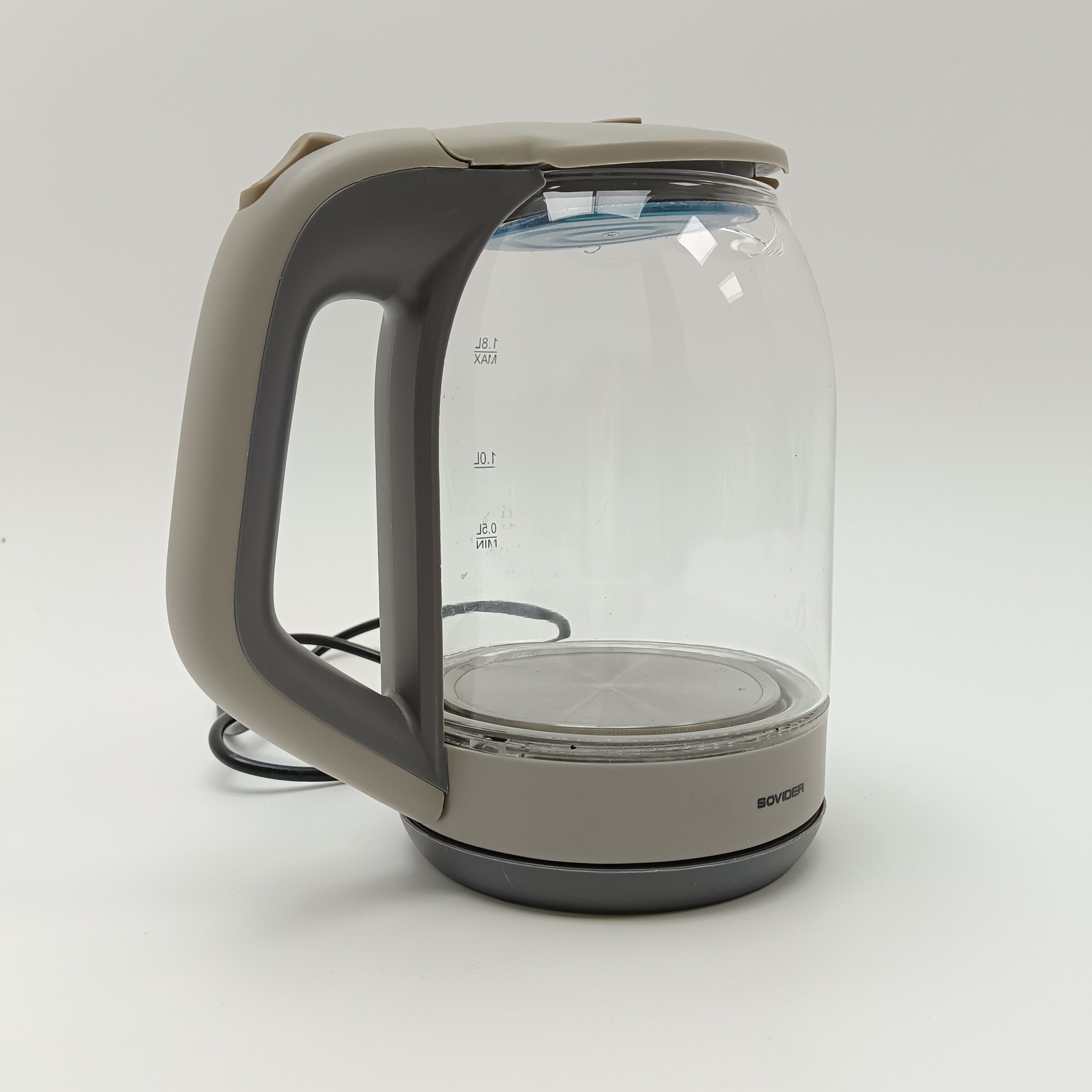 SOVIDER Electric Kettles Clear Glass Electric Kettle with Water Level Indicator, 1.8L - Image 5