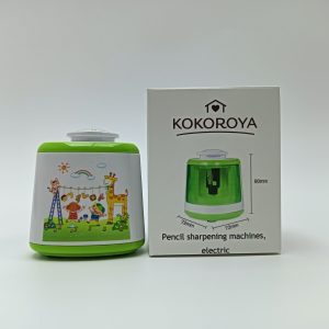 KOKOROYA Pencil sharpening machines, electric, One-Touch Operation, Fast and Precise Sharpening, for Standard Pencils, Green Color, Ideal for School and Office Use