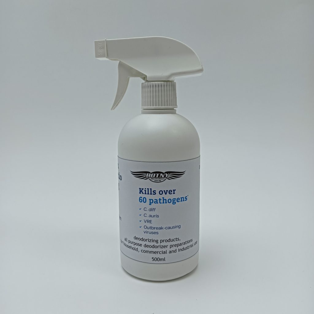 BOTNY PRO CAR BEAUTY SINCE 1988 deodorizing products all purpose deodorizer preparations for household, commercial and industrial use 500ml, Kills Over 60 Pathogens