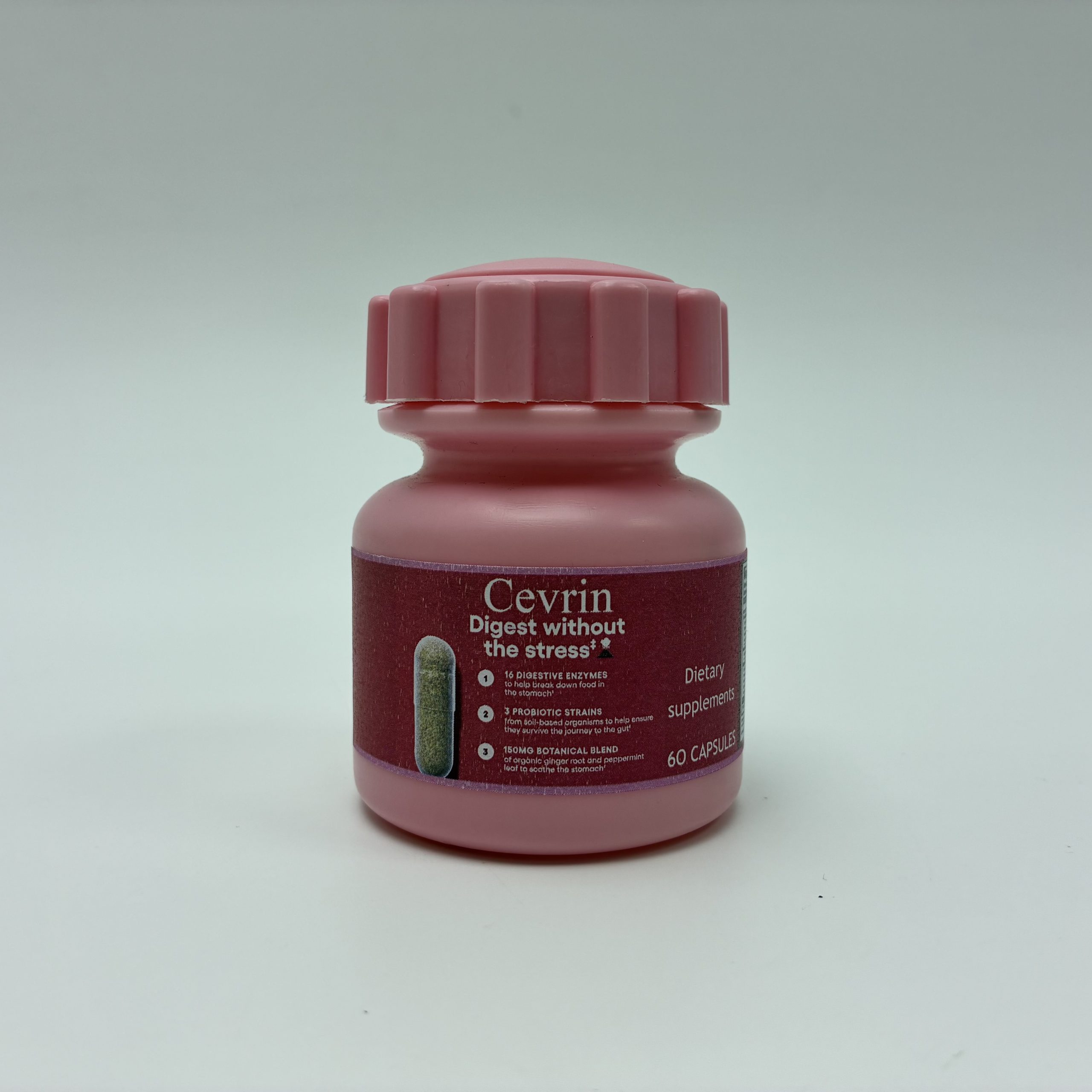 Cevrin Dietary Supplements 3 soil-based probiotic strains that survive stomach acid